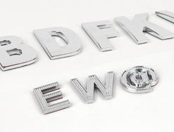 3D Adhesive Chromed Letters