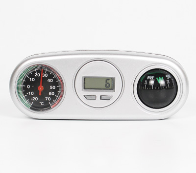 3 in 1 clock-compass thermometer