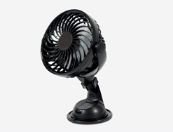 Rechargable car fan with suction cup